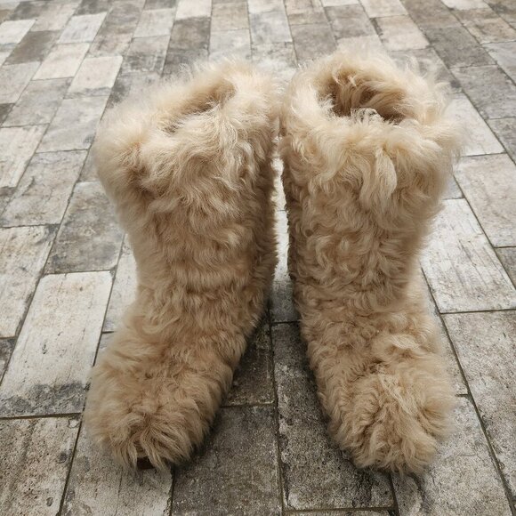 Saint Laurent Shoes - Saint Laurent Fur Lined Boots, Authentic